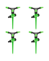 Arroseurs rotatifs 4 pcs vert et noir 16x13,5x25,5 cm ABS et PP | Mobilier & Déco