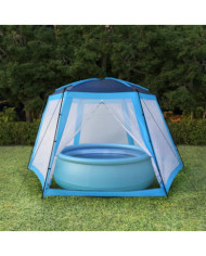 Tente de piscine Tissu 590x520x250 cm Bleu | Mobilier & Déco