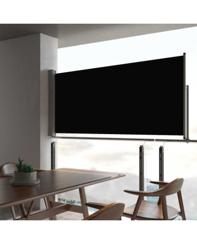 Auvent latéral rétractable de patio 60x300 cm Noir | Mobilier & Déco