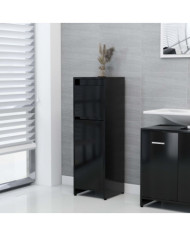 Armoire de salle de bain Noir 30x30x95 cm Bois d'ingénierie | Mobilier & Déco