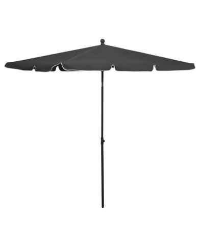 Parasol de jardin avec mât 210x140 cm Anthracite | Mobilier & Déco