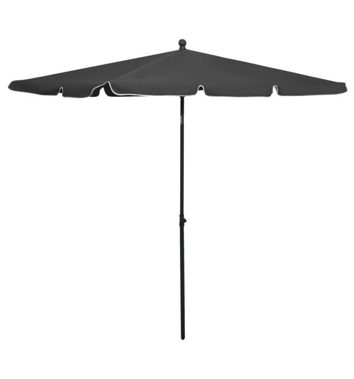 Parasol de jardin avec mât 210x140 cm Anthracite | Mobilier & Déco