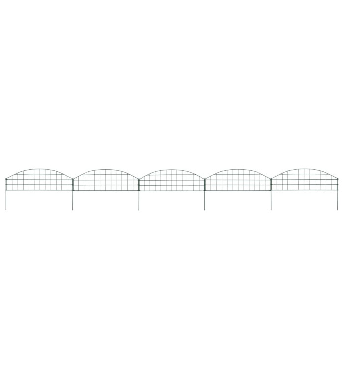 Ensemble de clôture de jardin arquée 77,3x26 cm vert | Mobilier & Déco