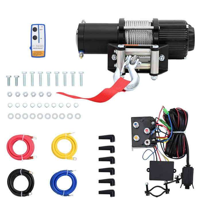 Treuil électrique 12 V 4500 lbs 2040 kg avec télécommande | Mobilier & Déco