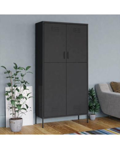Garde-robe Anthracite 90x50x180 cm Acier | Mobilier & Déco