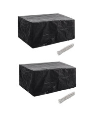 Housses de salon de jardin 2 pcs Rotin 8 œillets 180 x 140 cm | Mobilier & Déco