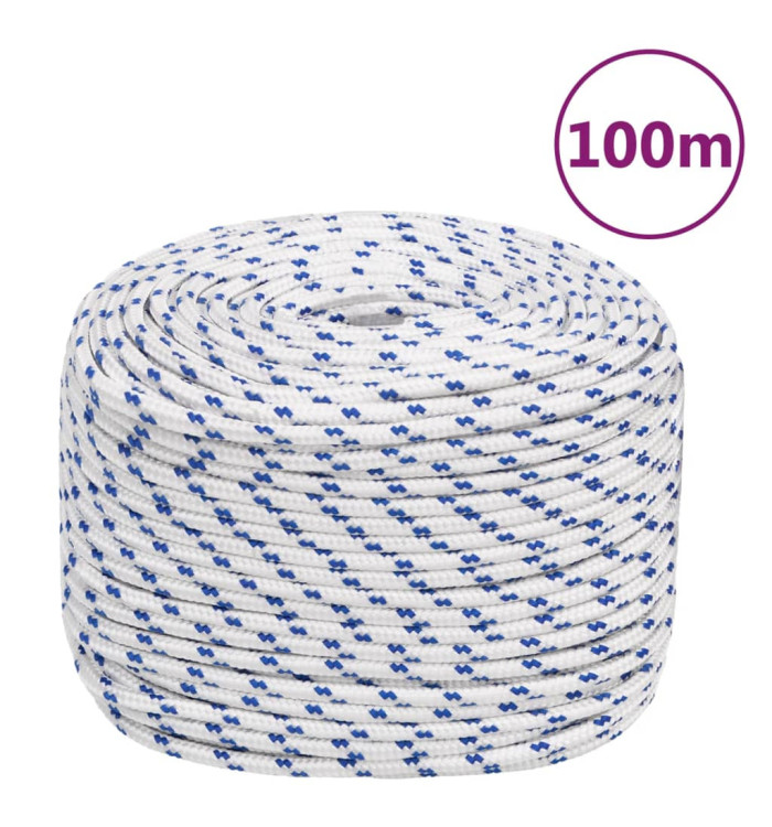Corde de bateau Blanc 10 mm 100 m Polypropylène | Mobilier & Déco