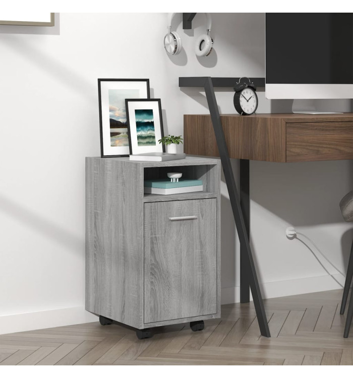 Armoire appoint à roues Sonoma gris 33x38x60 cm | Mobilier & Déco