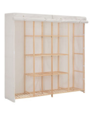Garde-robe Blanc 173x40x170 cm Tissu | Mobilier & Déco