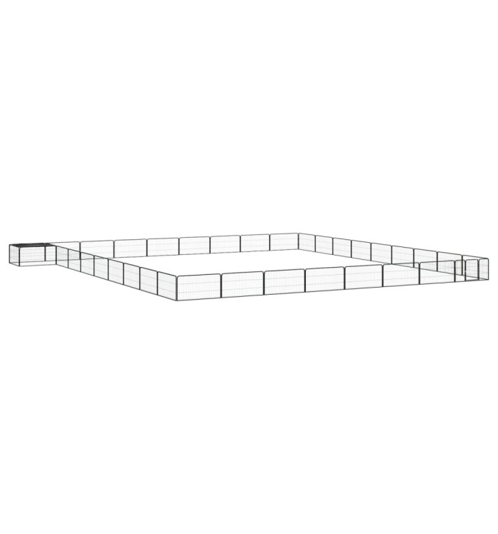Parc pour chien 36panneaux Noir 100x50cm Acier enduit de poudre | Mobilier & Déco