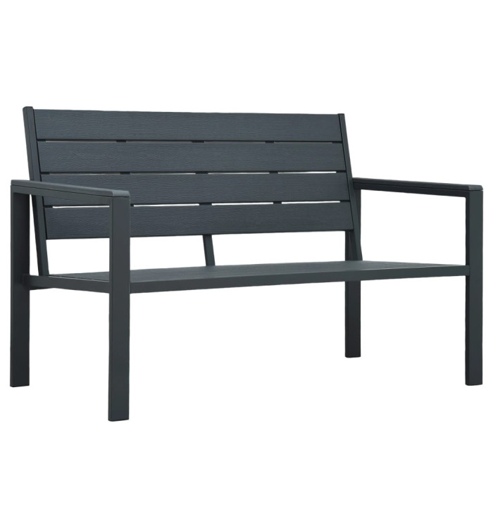 Banc de jardin 120 cm PEHD Gris Aspect de bois | Mobilier & Déco
