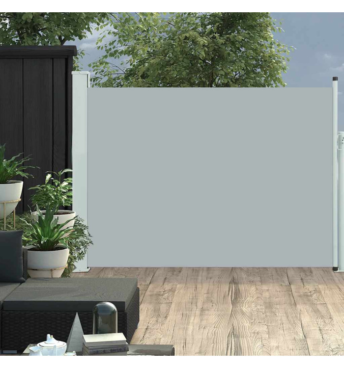 Auvent latéral rétractable de patio 100x500 cm Gris | Mobilier & Déco