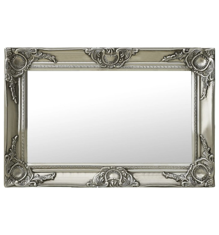 Miroir mural style baroque 60x40 cm Argenté | Mobilier & Déco