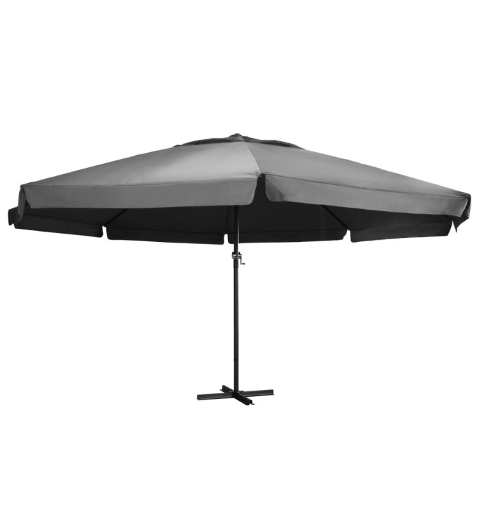 Parasol de jardin avec mât en aluminium 600 cm anthracite | Mobilier & Déco