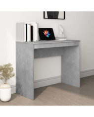 Bureau Gris béton 90x40x72 cm Bois d'ingénierie | Mobilier & Déco