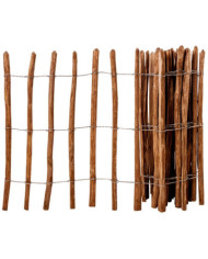 Clôture à piquets Bois de noisetier 90x500 cm | Mobilier & Déco