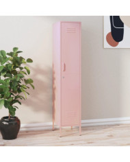 Armoire à casiers Rose 35x46x180 cm Acier | Mobilier & Déco