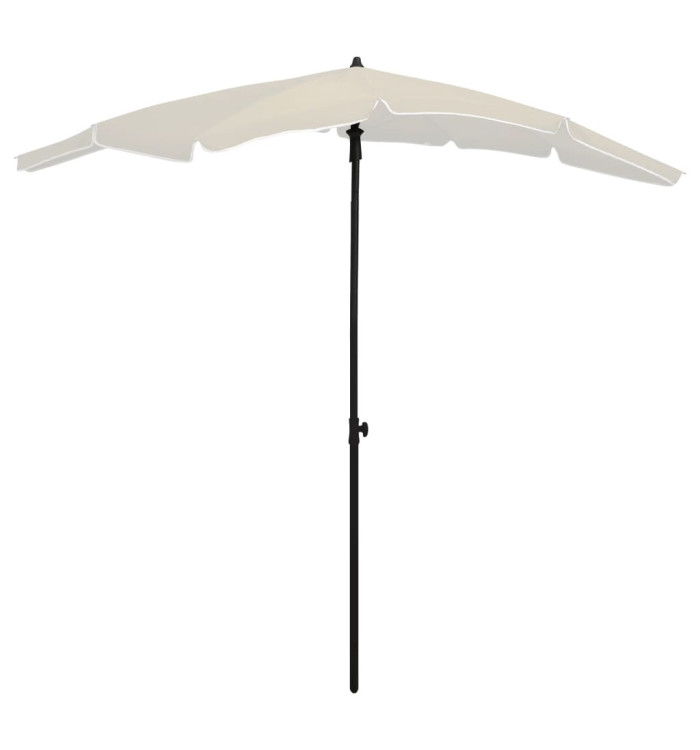 Parasol de jardin avec mât 200x130 cm sable | Mobilier & Déco