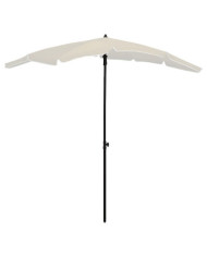 Parasol de jardin avec mât 200x130 cm sable | Mobilier & Déco
