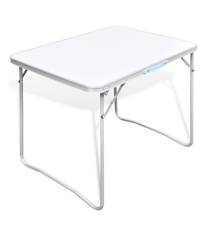 Table pliable de camping avec cadre métallique 80x60 cm | Mobilier & Déco