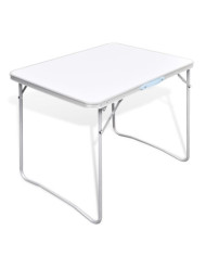 Table pliable de camping avec cadre métallique 80x60 cm | Mobilier & Déco