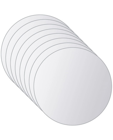 Carreaux de miroir 16 pcs Rond Verre | Mobilier & Déco