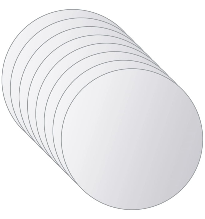 Carreaux de miroir 16 pcs Rond Verre | Mobilier & Déco