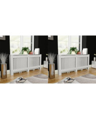 Cache-radiateurs 2 pcs blanc MDF 172 cm | Mobilier & Déco