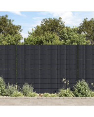 Écrans d'intimité de jardin 4 pcs PVC 35x0,19 m Gris foncé mat | Mobilier & Déco