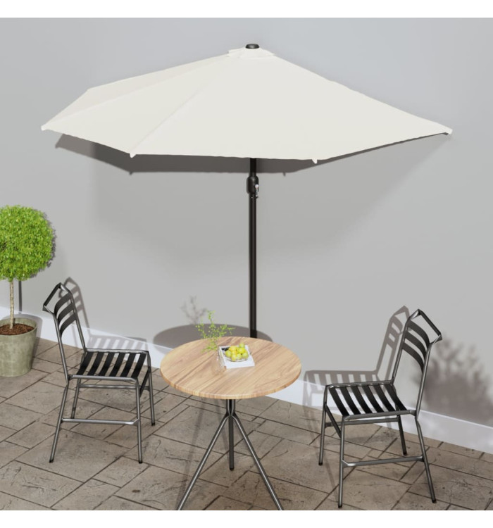 Parasol de balcon avec mât en aluminium Sable 270x144 cm Demi | Mobilier & Déco