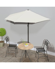 Parasol de balcon avec mât en aluminium Sable 270x144 cm Demi | Mobilier & Déco