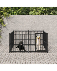 Chenil d'extérieur pour chiens Acier 3,75 m² | Mobilier & Déco