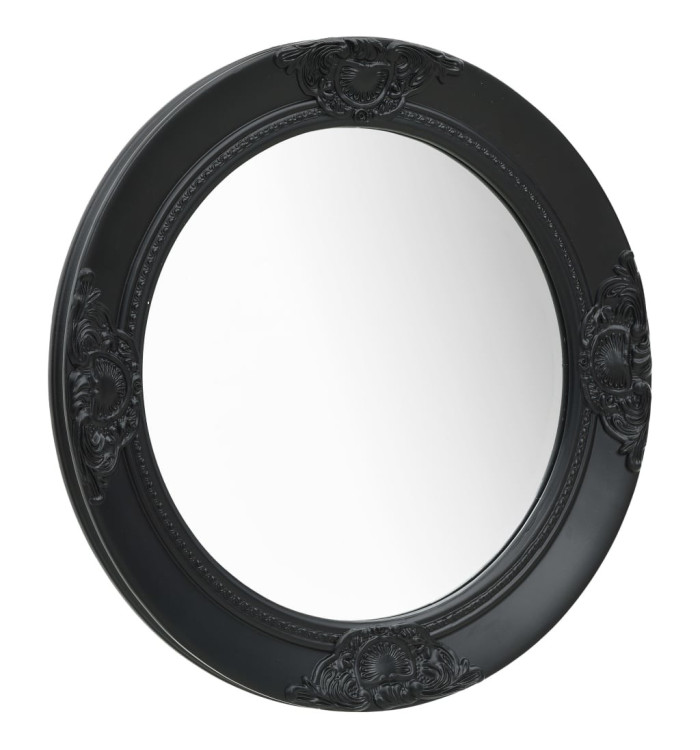 Miroir mural style baroque 50 cm noir | Mobilier & Déco