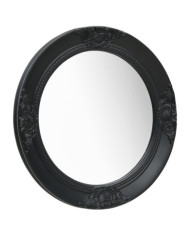 Miroir mural style baroque 50 cm noir | Mobilier & Déco