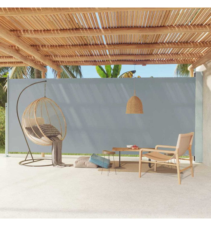 Auvent latéral rétractable de patio 220x600 cm Gris | Mobilier & Déco