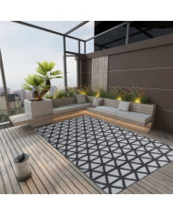 Tapis d'extérieur ARAKIL Noir 140x200 cm PP | Mobilier & Déco