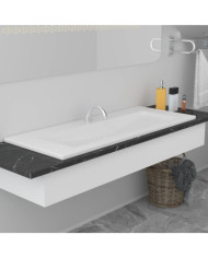 Lavabo encastré 101 x 39,5 x 18,5 cm Céramique Blanc | Mobilier & Déco