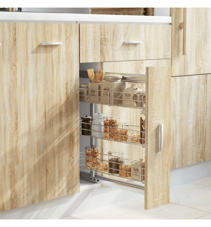 Panier à 3 niveaux métallique de cuisine 47x15,5x55,5 cm | Mobilier & Déco