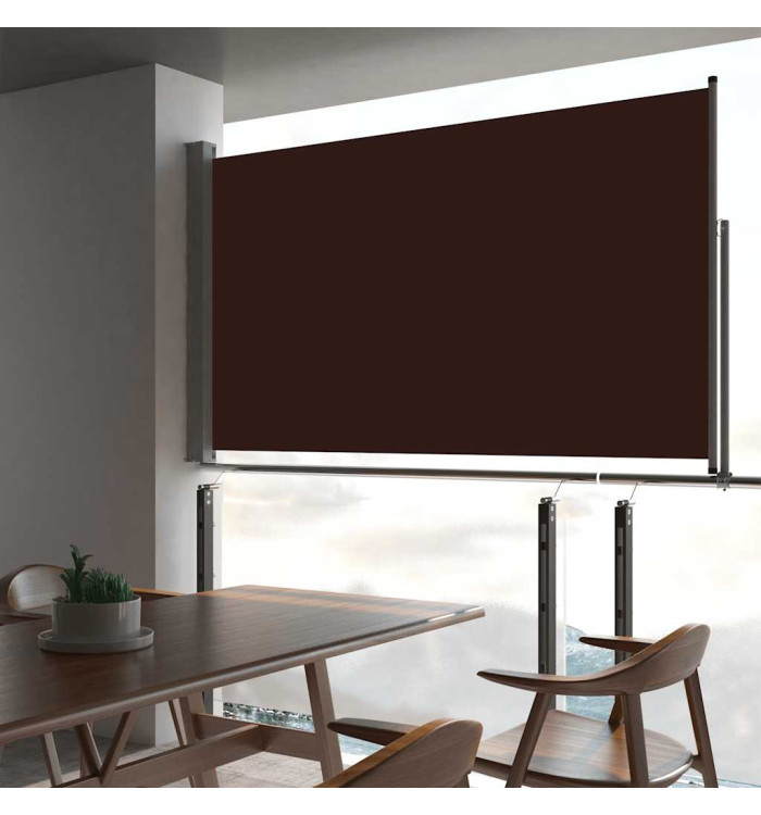 Auvent latéral rétractable de patio 140 x 300 cm Marron | Mobilier & Déco
