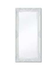 Miroir mural style baroque 100x50 cm blanc | Mobilier & Déco
