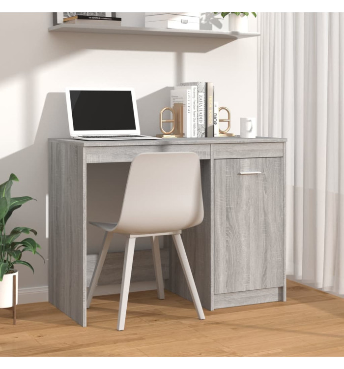 Bureau Sonoma gris 100x50x76 cm Bois d'ingénierie | Mobilier & Déco