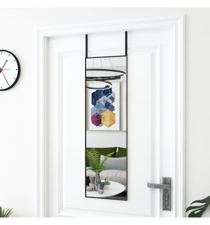 Miroir de porte Noir 30x100 cm Verre et aluminium | Mobilier & Déco