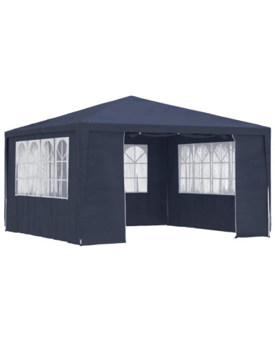 Tente de réception avec parois latérales 4x4 m Bleu 90 g/m² | Mobilier & Déco