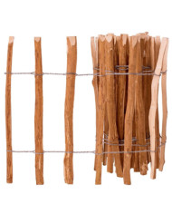Clôture à piquets Bois de noisetier 60x500 cm | Mobilier & Déco