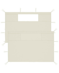 Parois latérales de belvédère avec fenêtres 2 pcs Crème | Mobilier & Déco