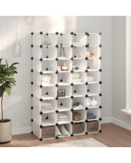 Étagère à chaussures Transparent 93x36,5x140 cm PP | Mobilier & Déco