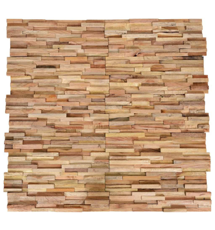Panneaux de revêtement mural 3D 10 pcs 1,08 m² Bois de teck | Mobilier & Déco