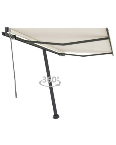 Auvent automatique sur pied 350x250 cm Crème | Mobilier & Déco