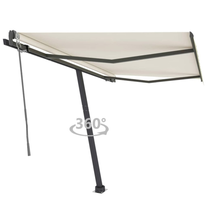 Auvent automatique sur pied 350x250 cm Crème | Mobilier & Déco