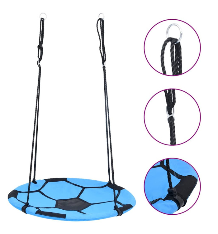 Balançoire nid d'oiseau Motif de ballon de foot 100 cm | Mobilier & Déco